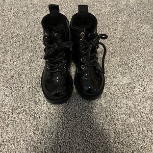 H&M Shiny Black Kids Boots size 7.5
